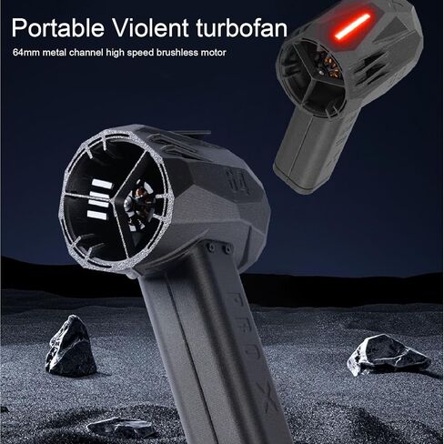 Jet Dry Blower 1500g Thrust 64mm Metal Channel High Speed Brushless Motor Stepless Speed Adjustment Portable Violent Turbo Fan with SOS Ambient Light in Kuwait