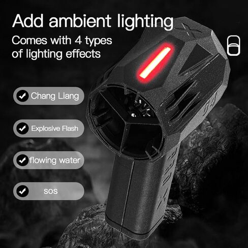 Jet Dry Blower 1500g Thrust 64mm Metal Channel High Speed Brushless Motor Stepless Speed Adjustment Portable Violent Turbo Fan with SOS Ambient Light in Kuwait