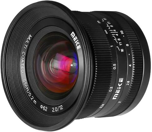 عدسة تركيز يدوية بزاوية عريضة للغاية 12 مم f2.0 من Meike متوافقة مع كاميرات Sony E Mount APS-C عديمة المرآة A6400 A5000 A5100 A6000 A6100 A6300 A6500 A6600 in Kuwait