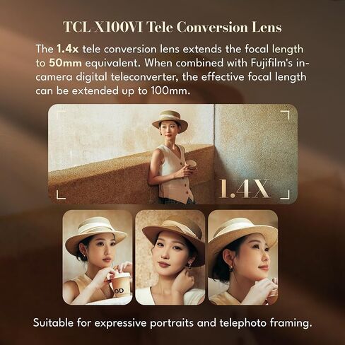 VILTROX TCL-X100VI Tele Conversion Lens Compatible with Fujifilm X100 Series, X100,X100V,X100VI,X100F,X100S Cameras (Black) in Saudi Arabia