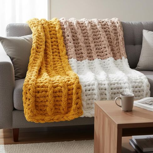 Timgle 12 skeins غزل مكتنزة للحياكة اليدوية، غزل شانيل رقيق سميك للغاية لبطانية الحياكة القطيفة، مصنوعات ملابس الأطفال، 20 ياردة، 8.5 أونصة لكل خصلة (سلسلة زرقاء) in Saudi Arabia
