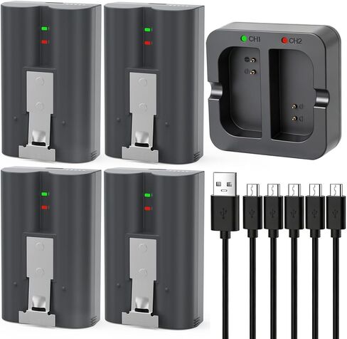 Futurebatt 4-Pack V4 Battery, Compatible with Ring Video Doorbell 1/2/3/3 Plus/4, Spotlight Cam,Stick Up Camera,Camera Indoor Outdoor Ring Camera Batteries(2nd & 3rd Gen) in Kuwait