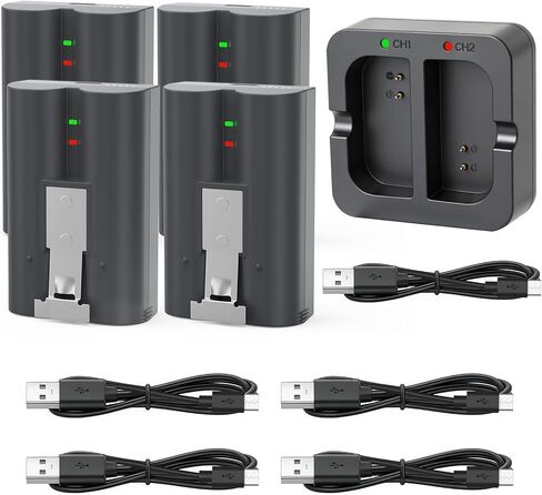Futurebatt 4-Pack V4 Battery, Compatible with Ring Video Doorbell 1/2/3/3 Plus/4, Spotlight Cam,Stick Up Camera,Camera Indoor Outdoor Ring Camera Batteries(2nd & 3rd Gen) in Kuwait