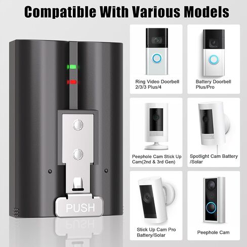 KUNLUN 2-Pack 7200mAh Replacement Battery with Charger Station for Ring Video Doorbell Camera 2/3/3 Plus/4, Spotlight Cam, Stick Up Cam,Rechargeable Upgraded Batteries 3.65V in Kuwait