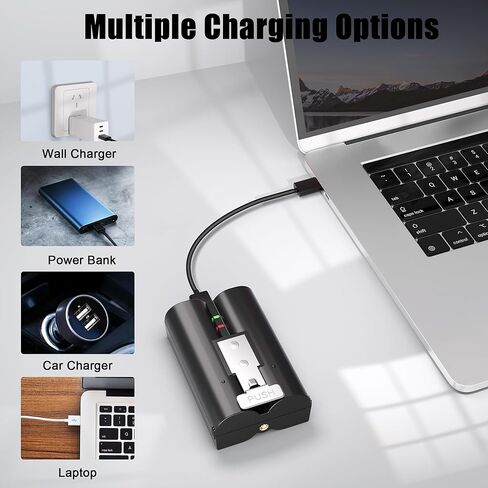 KUNLUN 2-Pack 7200mAh Replacement Battery with Charger Station for Ring Video Doorbell Camera 2/3/3 Plus/4, Spotlight Cam, Stick Up Cam,Rechargeable Upgraded Batteries 3.65V in Kuwait