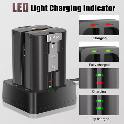 KUNLUN 2-Pack 7200mAh Replacement Battery with Charger Station for Ring Video Doorbell Camera 2/3/3 Plus/4, Spotlight Cam, Stick Up Cam,Rechargeable Upgraded Batteries 3.65V in Kuwait