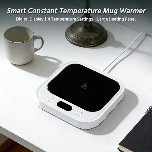Mug Warmer - Electric Coffee Mug Warmer with Timer,Coffee Cup Warmer for Desk Auto Shut Off, Smart Temperature Control, Coffee Accessories for Coffee Lovers, Wood Grain in Saudi Arabia