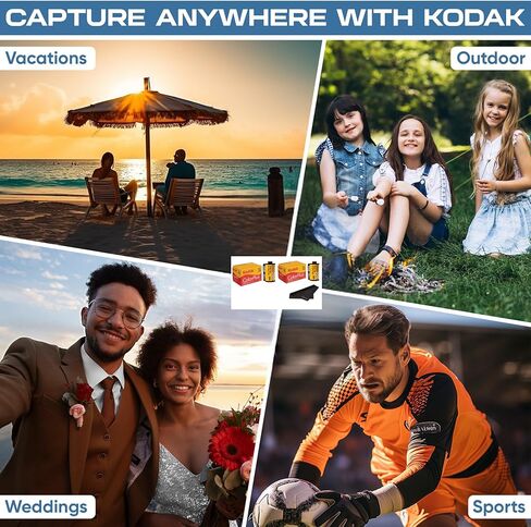 Kodak Colorplus 200 35mm Film Bundle, 2 Rolls 36 Exposures Each, for 35mm Camera Includes Balveli Premium Microfiber Cloth - Kodak Film 2 Roll Bundle in Kuwait
