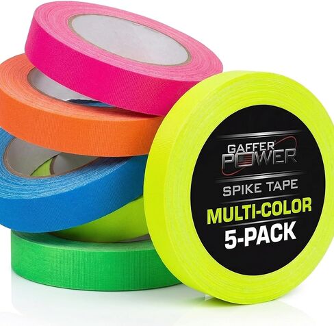 Gaffer Power Spike Tape | USA MADE Gaffer Tape | 5 Bright Colors | No Residue | Marking | Labelling | Weather Resistant | Better Than Duct Tape in Kuwait
