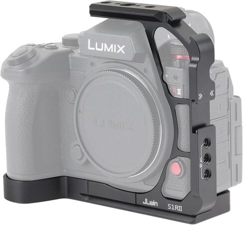 قفص كاميرا S1R II لكاميرا باناسونيك LUMIX S1RII S1II S1IIE، لوحة مدمجة سريعة التحرير لـ Arca-Swiss، قضبان الناتو، حذاء بارد in Kuwait