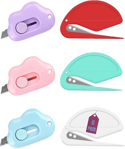9 Pack Letter Opener Envelope Slitter,Box Cutters Retractable Package Cutter,Adorable Mail Envelope Opener Portable,Wrapping Paper Cutter DIY,Envelope Cutter (9) in Saudi Arabia