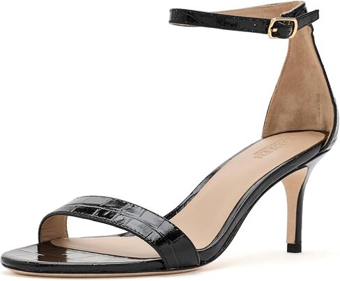 Lauren Ralph Lauren Allie Mid-Heels Crocodile-Embossed Sandals in Kuwait