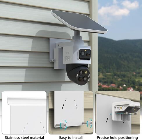 دعامة تثبيت جانبية من الفينيل متوافقة مع كاميرا eufy Security eufyCam S4 (أبيض) in Kuwait