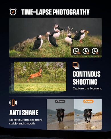 مناظير رؤية ليلية CIGMAN 4K، شاشة عالية الدقة مقاس 3.99 بوصة، صور ليلية بدقة 58 ميجابكسل، بطارية 5000 مللي أمبير في الساعة، مقاومة للماء IP65، تكبير 5X، بطاقة 32 جيجابايت متضمنة in Kuwait