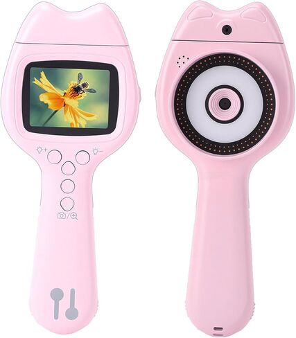 LICAEVEY Handheld Digital Microscope, 2.0 Inch Display 500X Optical Magnification 5X Digital Zoom with 2MP Camera 1080P Video, for Kids Adults Science Exploration (Pink) in Saudi Arabia