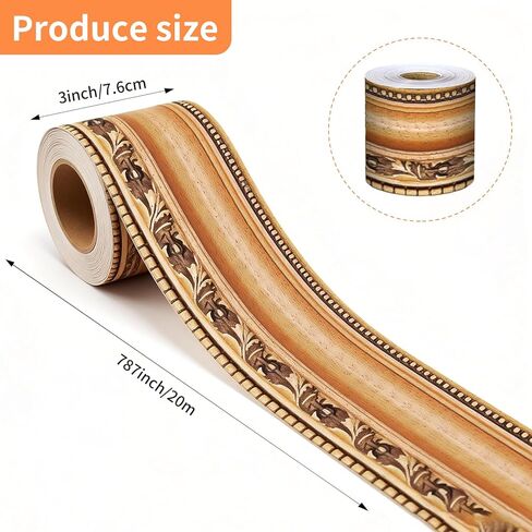 65.6FT Gold Bulletin Board Border Trim Roll, 3 Inch Wide Decorative Edge for Classroom Walls, Picture Frames, Posters, Doors, Windows & Office Decor, Classic Metallic Frame Molding Design-Ornate in Saudi Arabia