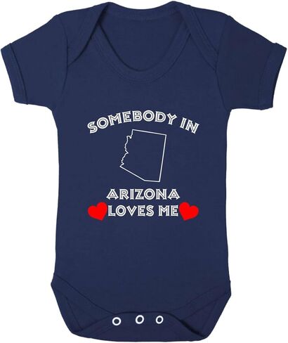 Baby Bodysuit Somebody in Arizona Loves Me Funny Cotton Boy & Girl Clothes in Kuwait
