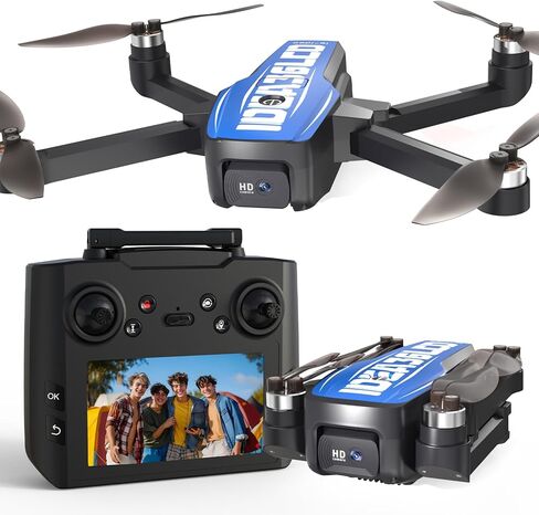 LE-IDEA GPS Drone with Camera for Adults, Professional 4K Camera Drone with Brushless Motor Auto Return Home Follow Me RC Quadcopter for Beginners Foldable Toys Gifts Under 249g IDEA12GPS in Kuwait