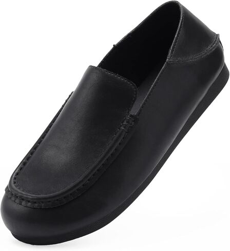 Loafers for Women, Lightweight Slip On Flat Shoes, Comfortable Leather Women Shoes with Rubber Sole for Work & Casual in Saudi Arabia