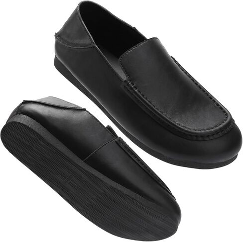 Loafers for Women, Lightweight Slip On Flat Shoes, Comfortable Leather Women Shoes with Rubber Sole for Work & Casual in Saudi Arabia