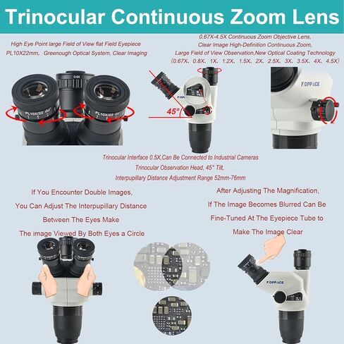 15X-100X ثلاثي العينيات ستيريو قياس المجهر الإلكتروني 4K HD كاميرا 15.6 بوصة مراقب in Kuwait