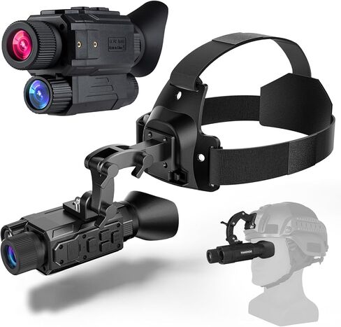 Head-Mounted Night Vision Monocular Digital Infrared Monocular for Camping Hunting in Saudi Arabia