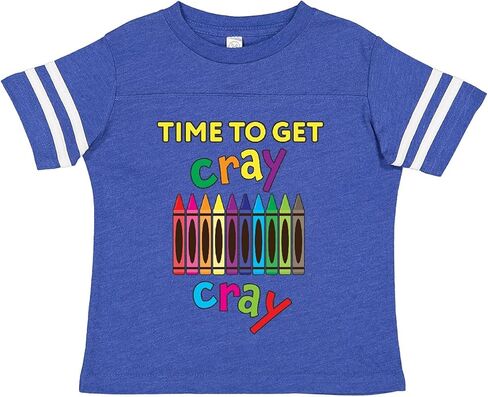 inktastic Time to Get Cray Cray Crayons Humor Toddler T-Shirt - Short Sleeve in Kuwait