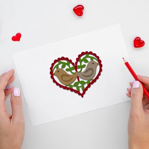 Valentines Love Metal Cutting Dies for Card Making, Cupid Love Rose Background Die Cuts Carbon Steel Embossing Stencil Template Cutting Tools for DIY Scrapbooking Paper Card Photo Album Supplies in Saudi Arabia