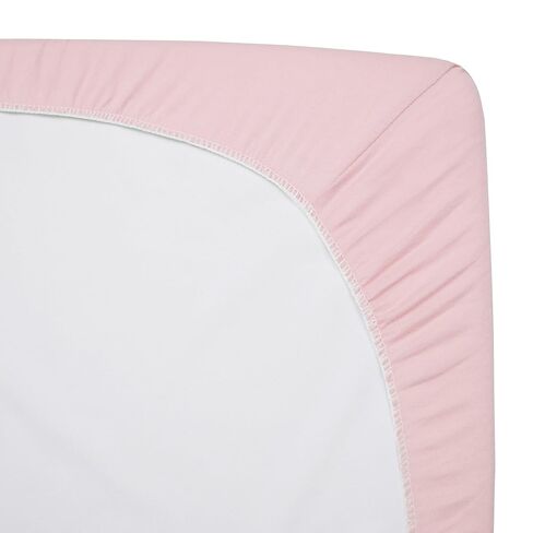 ملاءة سرير أطفال صغيرة ملائمة من القطن الطبيعي بنسبة 100% من شركة American Baby Company، مقاس 96.5 سم × 60.96 سم، ملاءة سرير محمولة ناعمة ومسامية تناسب مراتب Pack N Play، باللون الوردي الفاتح، للجنسين للأولاد والبنات in Kuwait