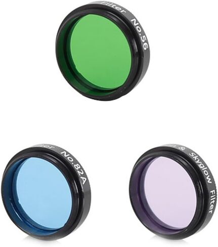 6-Pack Telescope Nebula Filters 1.25 Inch with Storage Box, Multi-Coated Color Filters for Lunar Planetary Observation and Astrophotography, Aluminum Alloy Frame in Kuwait