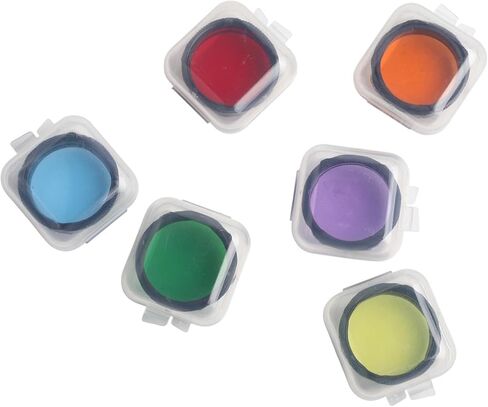 6-Pack Telescope Nebula Filters 1.25 Inch with Storage Box, Multi-Coated Color Filters for Lunar Planetary Observation and Astrophotography, Aluminum Alloy Frame in Kuwait