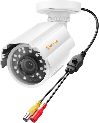 Anlapus 1080P HD Hybrid 4-in-1 Security Camera Outdoor, Night Vision, IP66 Weatherproof, TVI/CVI/AHD/CVBS CCTV Bullet Camera for 1080P/5MP/4K Analog Surveillance DVR System in Saudi Arabia