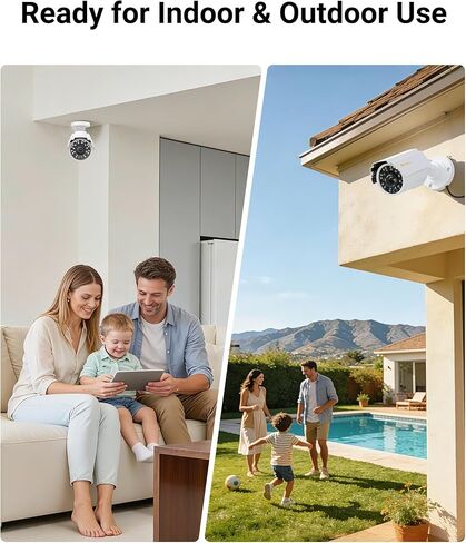 Anlapus 1080P HD Hybrid 4-in-1 Security Camera Outdoor, Night Vision, IP66 Weatherproof, TVI/CVI/AHD/CVBS CCTV Bullet Camera for 1080P/5MP/4K Analog Surveillance DVR System in Saudi Arabia
