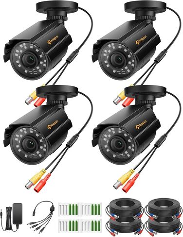 Anlapus 1080P HD Hybrid 4-in-1 Security Camera Outdoor, Night Vision, IP66 Weatherproof, TVI/CVI/AHD/CVBS CCTV Bullet Camera for 1080P/5MP/4K Analog Surveillance DVR System in Saudi Arabia