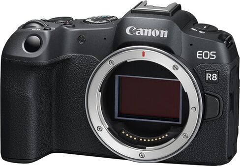 هيكل كاميرا Canon EOS R8 بدون مرآة + ذاكرة Pro Speed ​​سعة 128 جيجابايت + محول عدسة EF-RF + حافظة + حامل ثلاثي الأرجل - حزمة احترافية (متجددة) in Kuwait