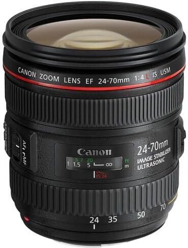 عدسة Canon EF 24-70mm f/4L هي عدسة USM | تكبير قياسي من السلسلة L مع تثبيت الصورة ووضع الماكرو والتركيز التلقائي السريع | مثالية للصور الشخصية وحفلات الزفاف والتصوير الفوتوغرافي أثناء السفر (6313B002) + حقيبة + بطاقة سعة 64 جيجابايت in Kuwait