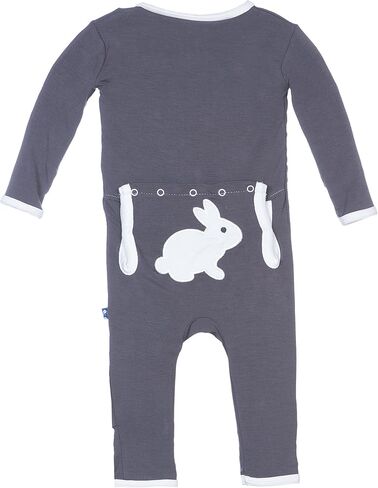 KicKee Pants unisex-baby Fitted Applique Coverall in Kuwait