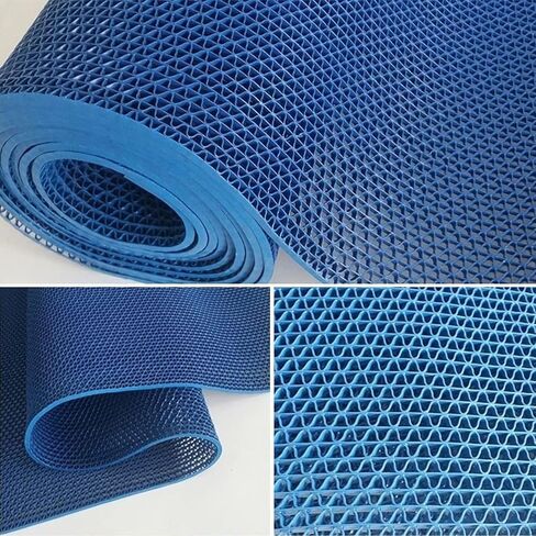 MYOYAY 3' x 16.4' Non-Slip PVC Drainage Floor Mat Commercial Wet Area Floor Mats for Outdoor Indoor Restaurant Kitchen Bar Swimming Pool Splash Matting Water Drain Flooring Mat, Red in Saudi Arabia