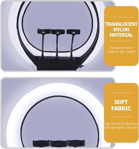 18-inch Circular Light Diffuser Sock Soft Fabric Cover for Live Streaming Selfie Video Lighting Accessories in Kuwait