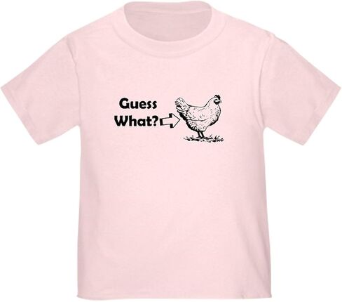 تي شيرت CafePress Guess What Chicken Butt تي شيرت لطيف برسومات للأطفال الصغار، 100% قطن in Kuwait