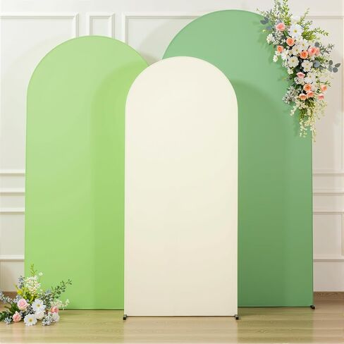 Set of 3 Arch Backdrop Covers(6ft, 5ft, 4ft) - Premium Stretchy Spandex Backdrop Arch Stand Cover for Baby Shower,Wedding,Party Decor Chiara Cover with Double-Sided Design(Pink) in Saudi Arabia