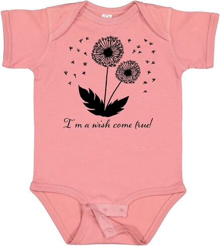 inktastic I'm a Wish Come True Dandelion in Black Baby Bodysuit in Kuwait