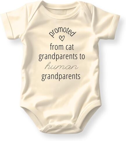 Promoted from Cat Grandparents to Human Grandparents Baby Bodysuit in Saudi Arabia