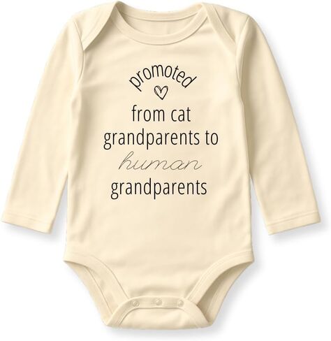 Promoted from Cat Grandparents to Human Grandparents Baby Bodysuit in Saudi Arabia