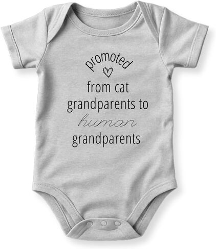 Promoted from Cat Grandparents to Human Grandparents Baby Bodysuit in Saudi Arabia