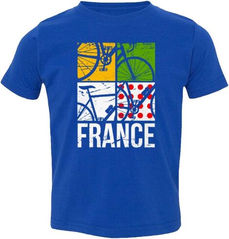 France 2023 Bicycle Racing Bike Tour Leader Colors Toddler T-Shirt in Kuwait