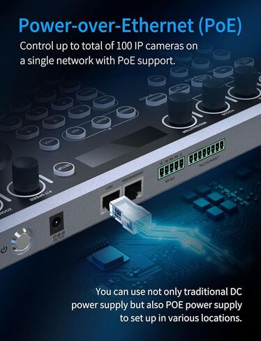 وحدة تحكم عصا التحكم في الكاميرا FEELWORLD KBC20 PTZ، شاشة LCD 4D لوحة مفاتيح التحكم في عصا التحكم تدعم PoE VISCA Pelco-D/P RS422 RS485 RS232 RJ45 للكنيسة المباشرة والأحداث والبث المباشر in Kuwait