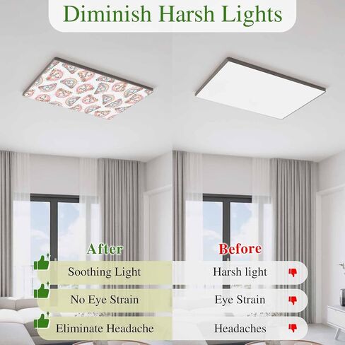 Pink Cute Elephant Fluorescent Light Covers for Ceiling Lights 4x2 feet,2 Pack Magnetic Light Filters for Classroom,Spring Floral Botanical Rainbow Fluorescent Lamp Shade Panel for Office School Drop in Saudi Arabia