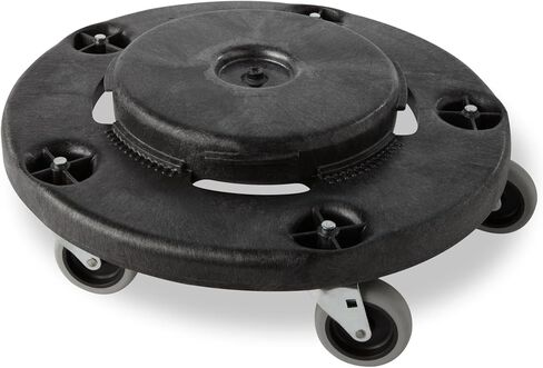 Rubbermaid Commercial Products BRUTE Square Dolly, 300-Pound Capacity, Black, Compatible with BRUTE Trash/Garbage Cans, Heavy Duty Plastic Dolly with Wheels in Kuwait