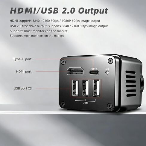 مجهر رقمي مع تصوير حراري، مجاهر لحام دقيقة 4K HDMI، عدسة مكبرة 180X، جهاز تحكم عن بعد، دعم التقاط الصور/مقاطع الفيديو، لإصلاح الإلكترونيات in Kuwait